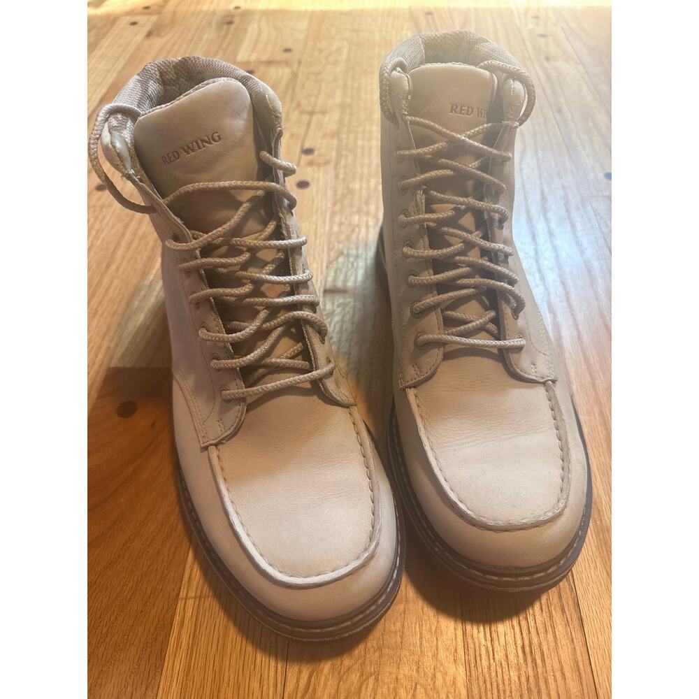 Red Wing Heritage 4544 Classic Moc Toe Boots Women's 10 M Cream Abilene USA